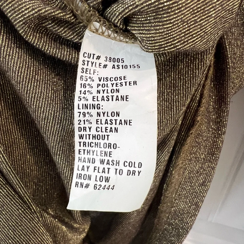 Nicole Miller Metallic Gold Blouse - Picture 7 of 7